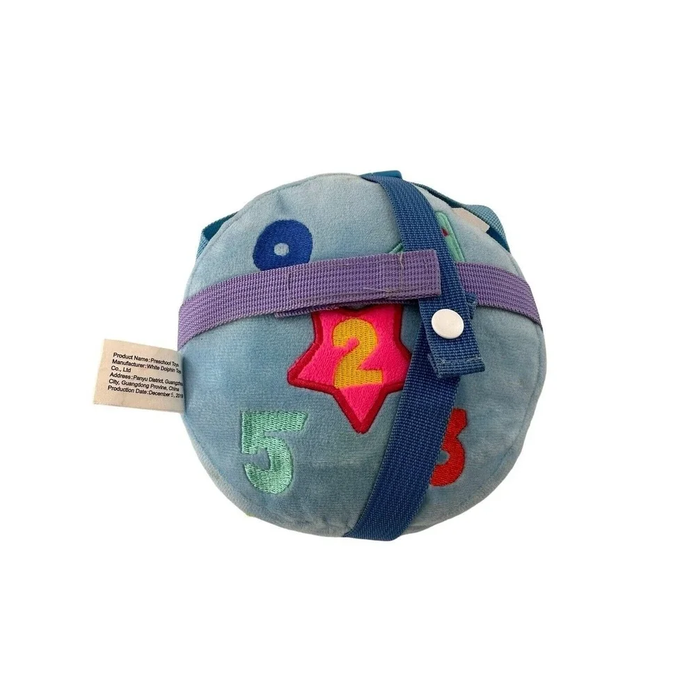 Baby Shark Sensory Buckle Toy Toddlers‎ By White Dolphin Plush Numbers Buckle